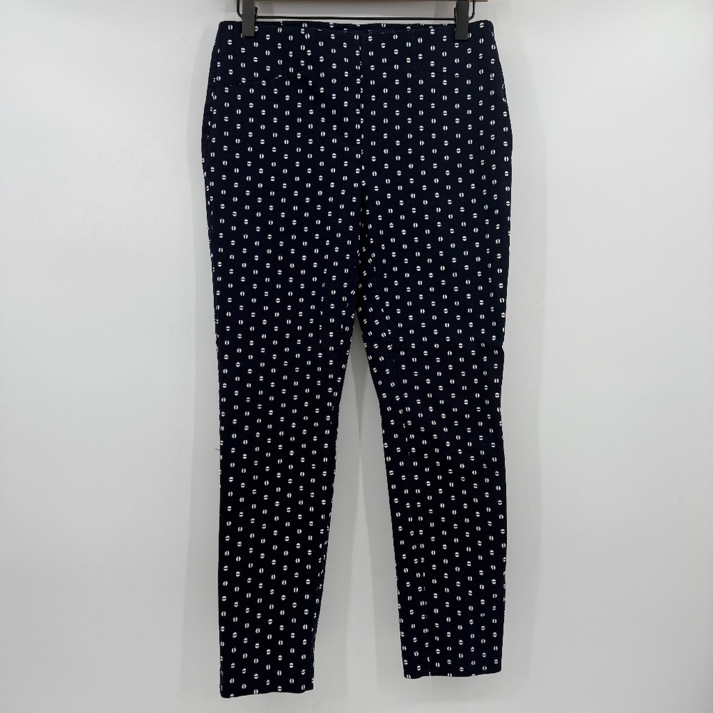 Chicos Pants Women XS Blue So Slimming Leggings Stretch Pull On Geometric Ankle